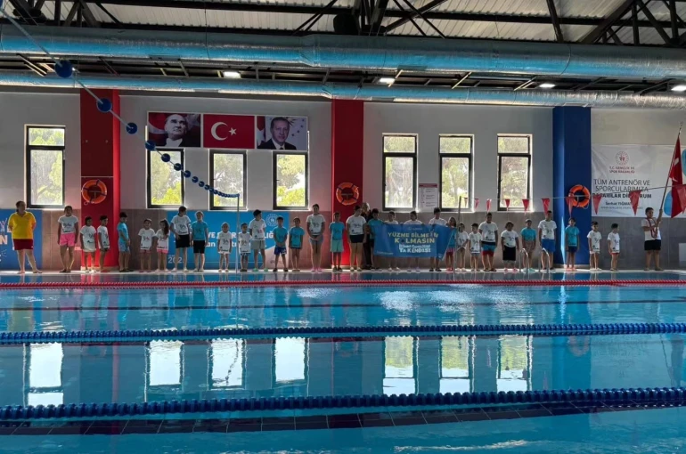 Germencik’te ’Yüzme Bilmeyen Kalmasın’ projesinde sertifika heyecanı 