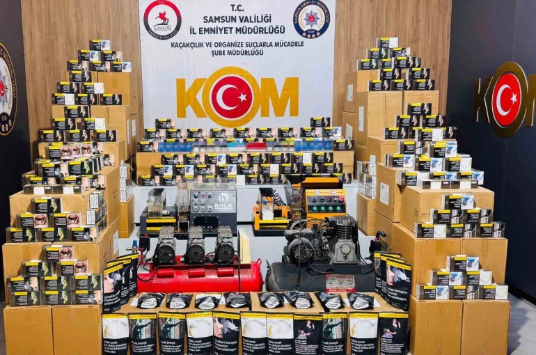 Gizli bölmeli kaçak tütün operasyonu 