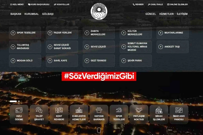 Gölbaşı Belediyesi’nin web sitesi yenilendi 