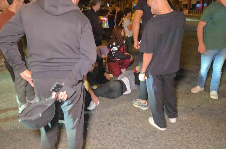 Hafif ticari araç yayaya çarptı