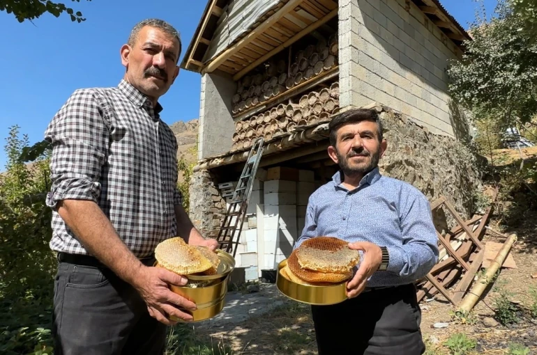 Hakkari dağlarında bal hasadı başladı