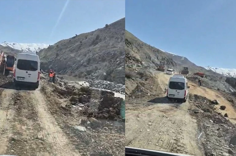 Hakkari-Van yolunda ulaşım tek şeritten sağlanıyor 