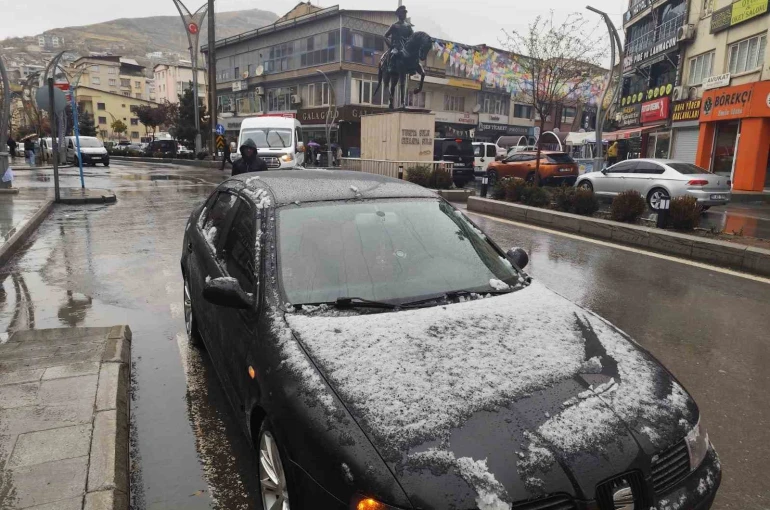 Hakkari’de merkezde yağmur, yüksek kesimlerde kar etkili oldu 