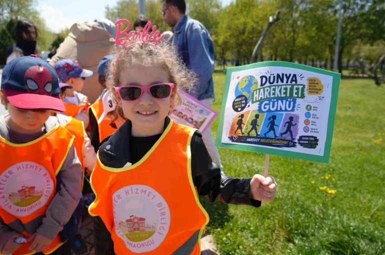 "Hareket et, sağlıklı kal" mesajı miniklerden geldi 