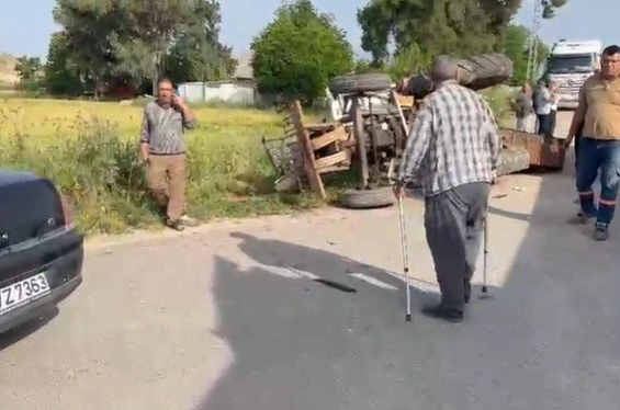 Hatay’da devrilen traktörün 80 yaşındaki sürücüsü öldü 