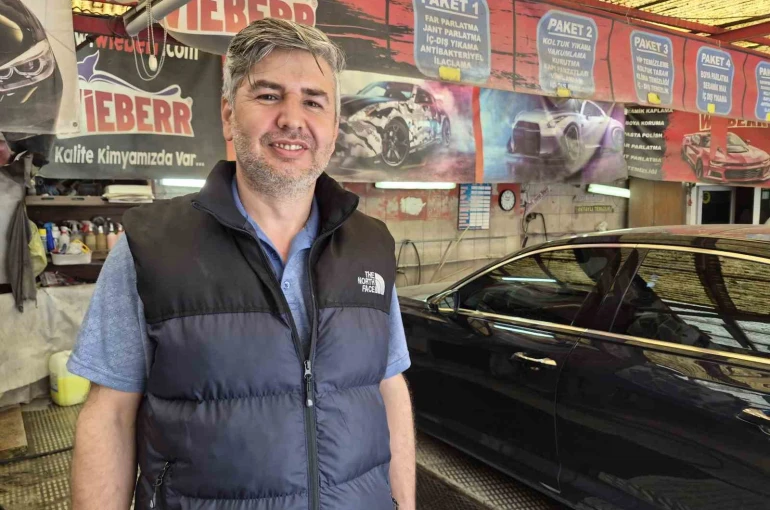 Havalar ısındı oto yıkamacıların işi arttı 