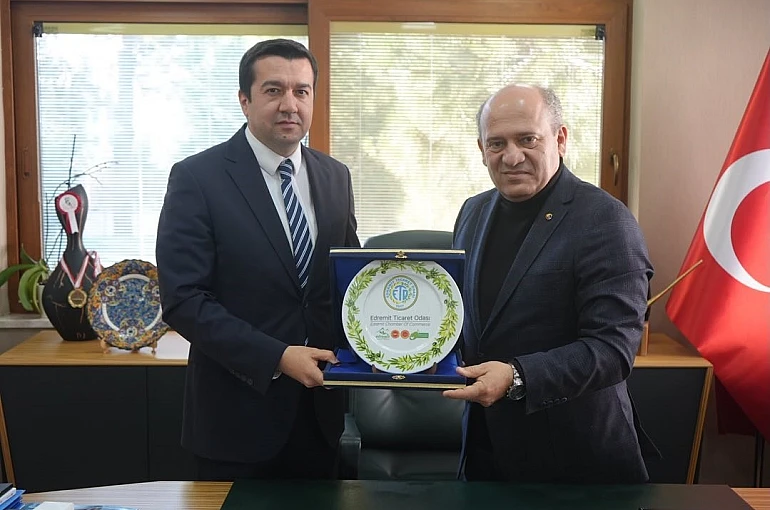 Havran Kaymakamı Evlice, Edremit Ticaret Odası’nı ziyaret etti 