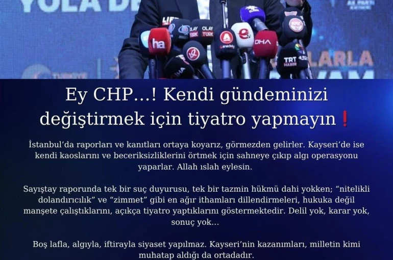 Hüseyin Okandan: "Ey CHP, kendi gündeminizi değiştirmek için tiyatro yapmayın" 