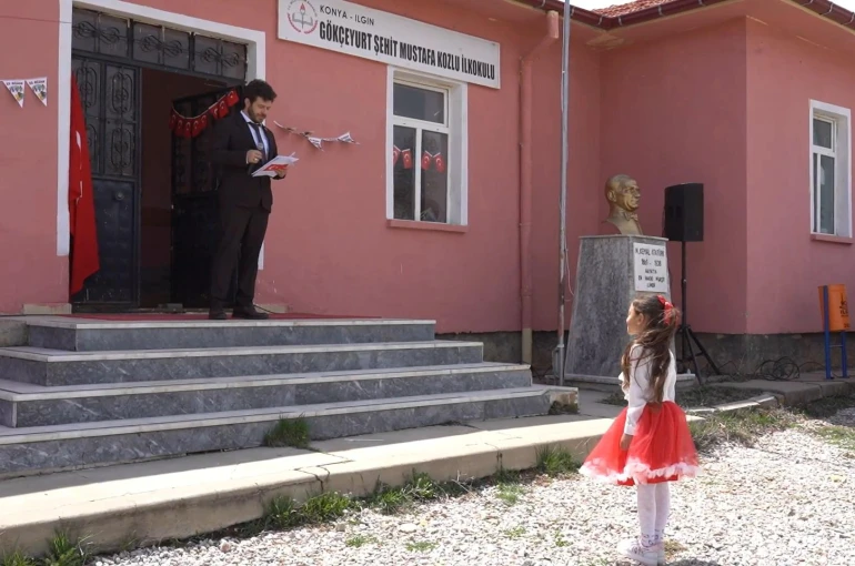 Ilgın da tek öğrencilik köyde 23 Nisan kutlaması