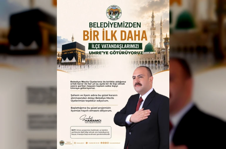 İnönü Belediyesi, her yıl 8 kişiyi Umre’ye götürecek 