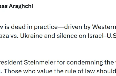İran Dışişleri Bakanı Arakçi: "Uluslararası hukuk pratikte ölmüştür"