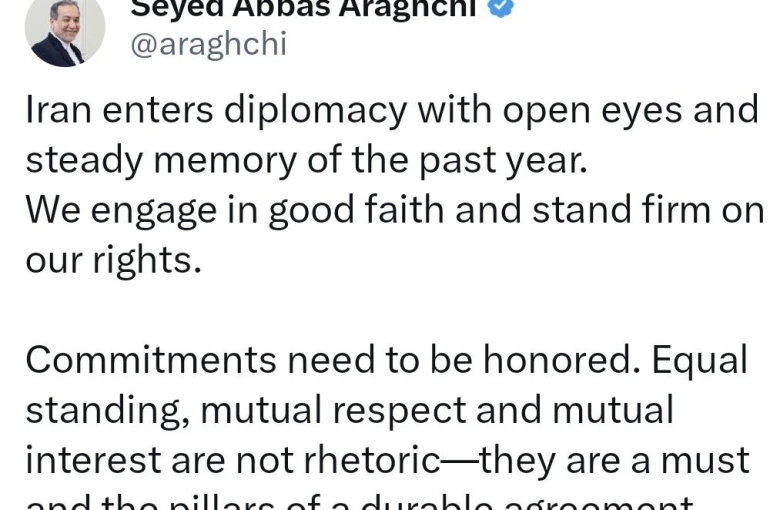 İran Dışişleri Bakanı Arakçi’den ABD’ye: "Eşitlik ve karşılıklı saygı söylemden ibaret değildir, zorunluluktur" 