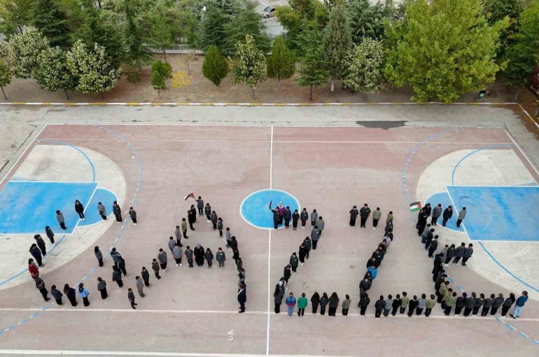 Ispartalı minikler ’Gazze’ için tek yürek oldular 