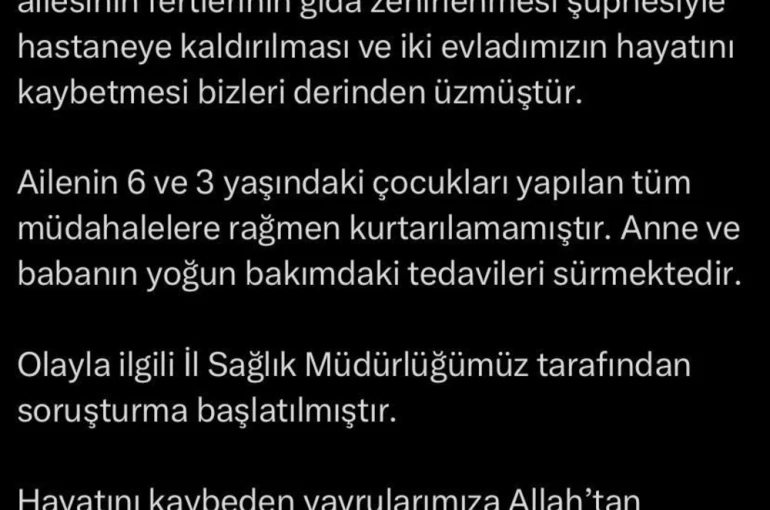 İstanbul İl Sağlık Müdürü Güner: "Ailenin 3 ve 6 yaşlarındaki çocukları yapılan tüm müdahalelere rağmen kurtarılamamıştır"