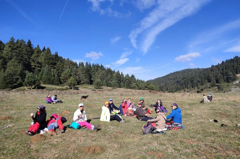 İstanbul’dan gelip Camiliyayla köyünde doğa yürüyüşü yaptılar 