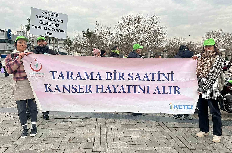 İzmir’de rahim ağzı kanserine dikkat çekmek için pedal çevrildi 