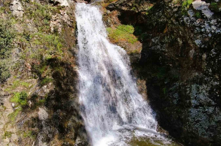 İzmir’de yağışların ardından Sancaklı Şelalesi coştu