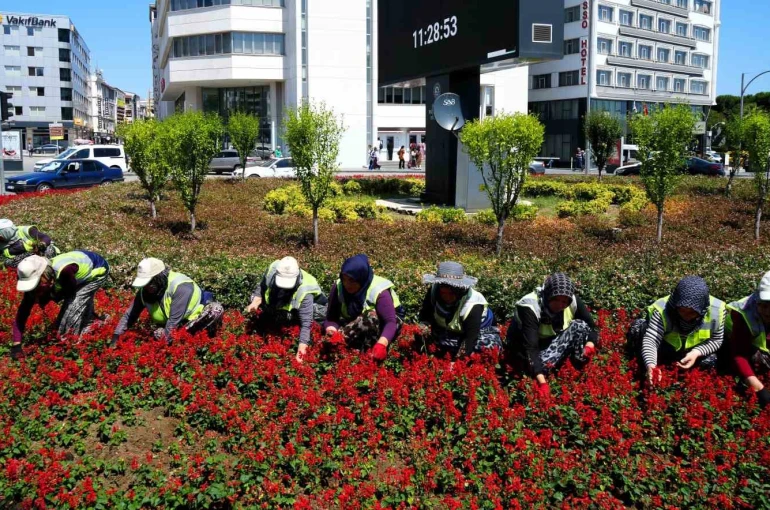 Kadınların emeğiyle Samsun çiçek açıyor