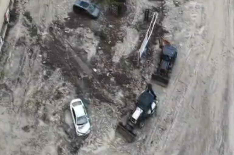 Kadirli’de selin bilançosu havadan görüntülendi 