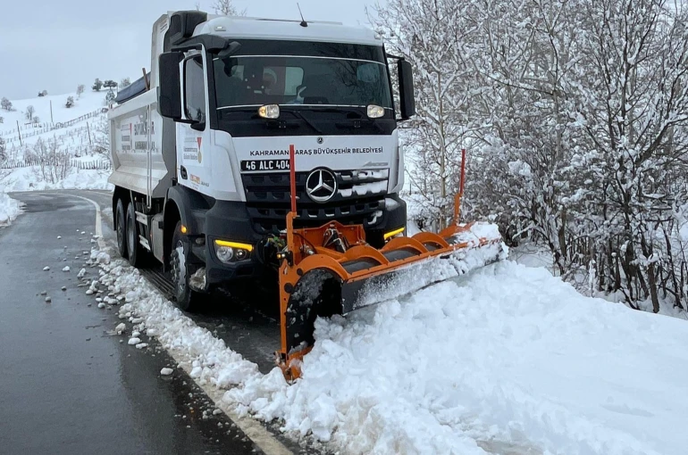 Kahramanmaraş’ta karla mücadele 