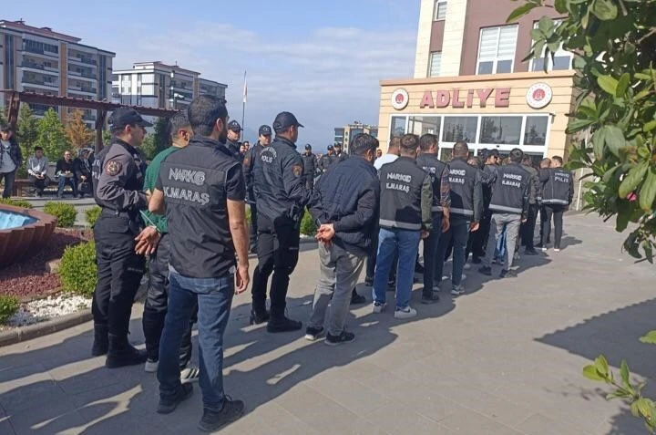 Kahramanmaraş’ta uyuşturucu operasyonu: 45 tutuklama 