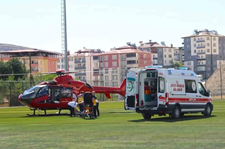 Kalp krizi geçiren hasta hava ambulansıyla Malatya’ya sevk edildi 