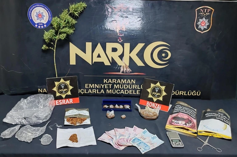 Karaman'da asayiş uygulamalarında 4 tutuklama