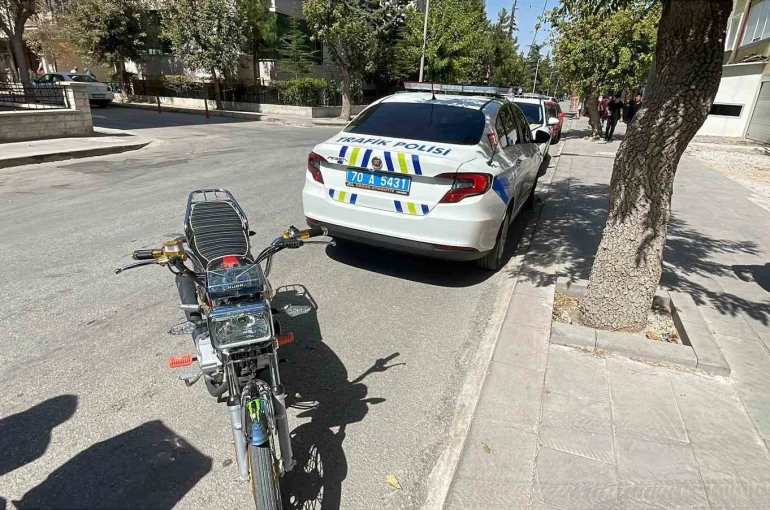 Karaman’da motosikletten düşen çocuk yaralandı 