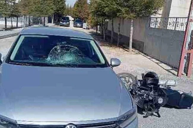 Karapınar'da otomobille motosikletin çarpışmasıyla 1 kişi yaralandı