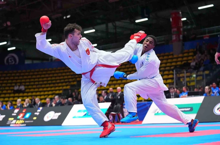 Karate şampiyonasında Avrupa ikinci oldu 