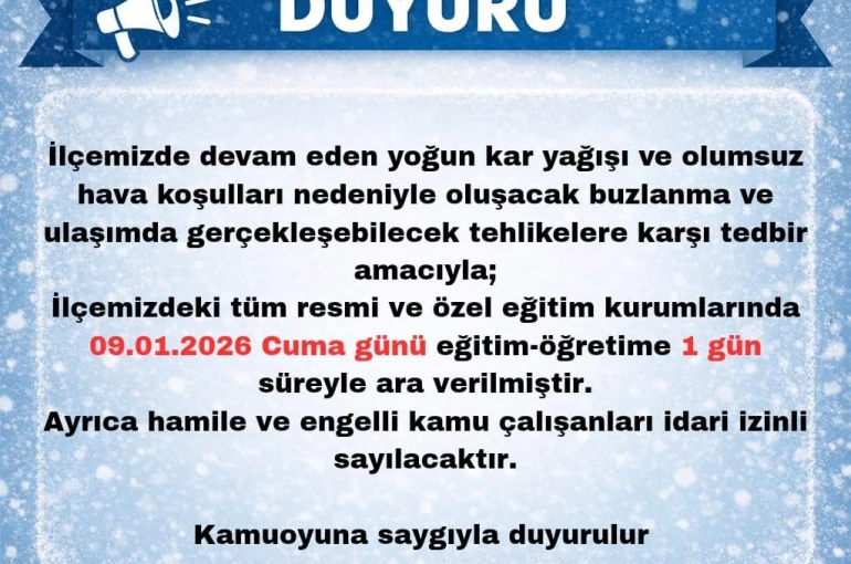 Karlıova’da eğitime 1 gün ara verildi 