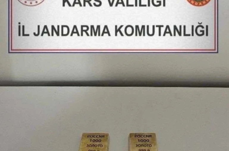 Kars’ta 2 kilo külçe altın ele geçirildi