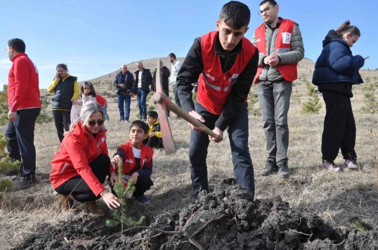Kars’ta 5 bin 500 fidan toprakla buluştu 