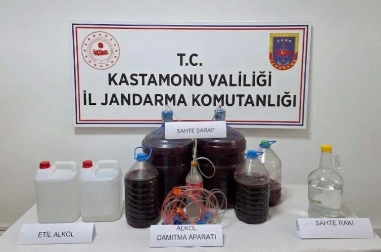 Kastamonu’da sahte içki operasyonu: 1 gözaltı