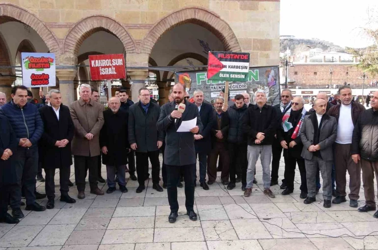 Kastamonu’da vatandaşlar Filistin için ses yükseltti 