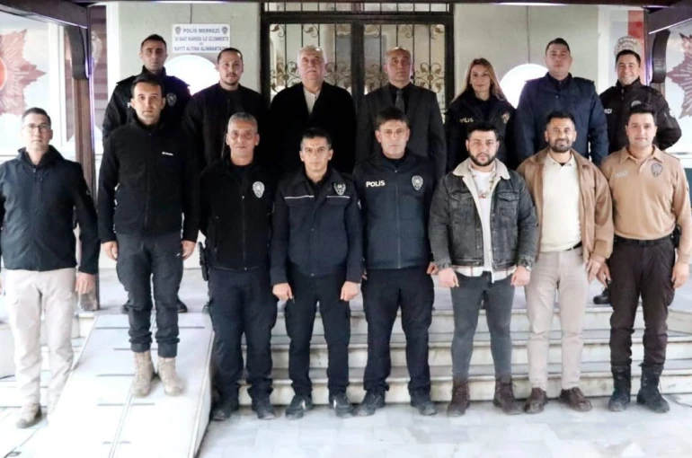 Kaymakam İlhan yeni yılda kolluk kuvvetleri ile bir araya geldi 