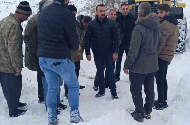 Kaymakam Pelvan, yol açma çalışmalarını inceledi 