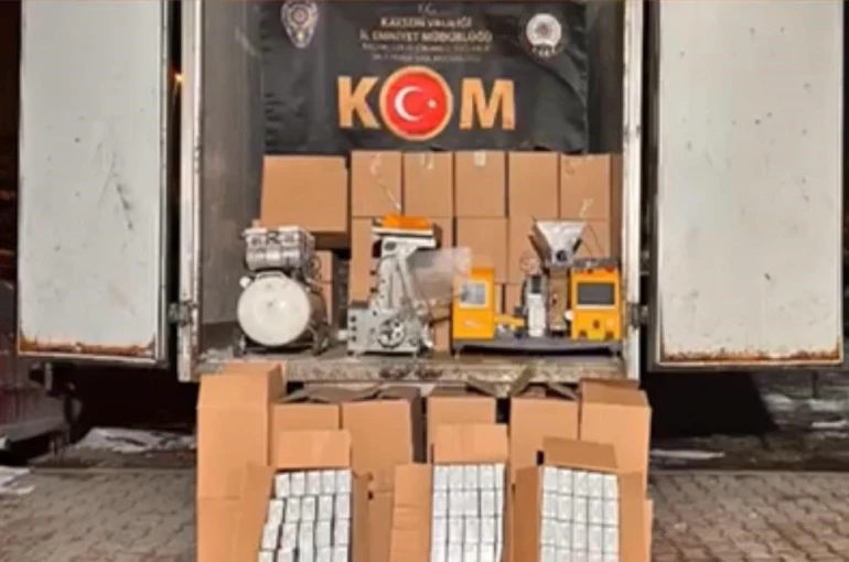 Kayseri’de kaçak sigara operasyonu: 1 gözaltı 