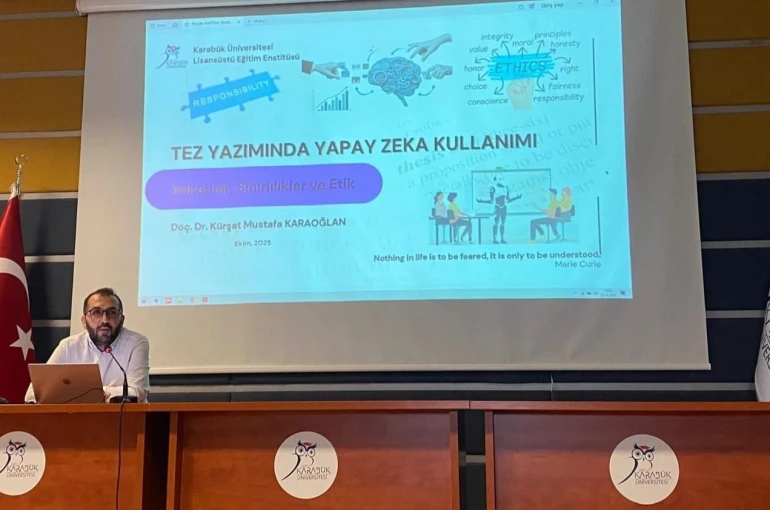 KBÜ’de "Tez Yazımında Yapay Zekâ Kullanımı" semineri düzenlendi 