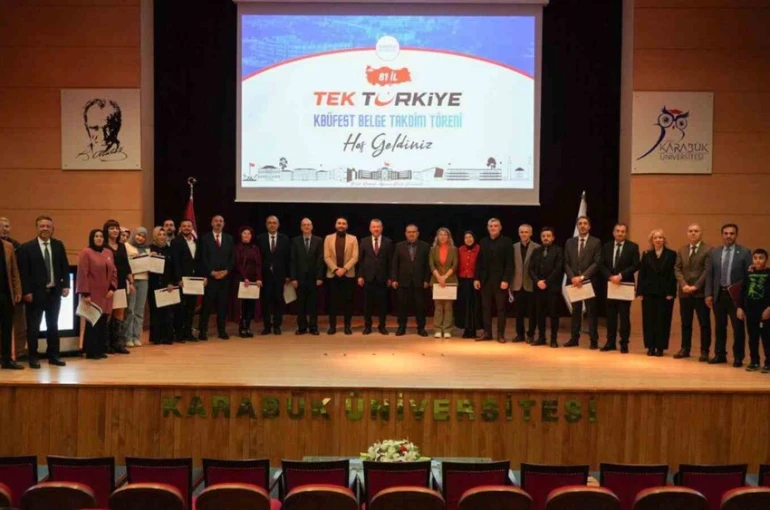 KBÜFEST’e katkı sunanlara teşekkür belgesi