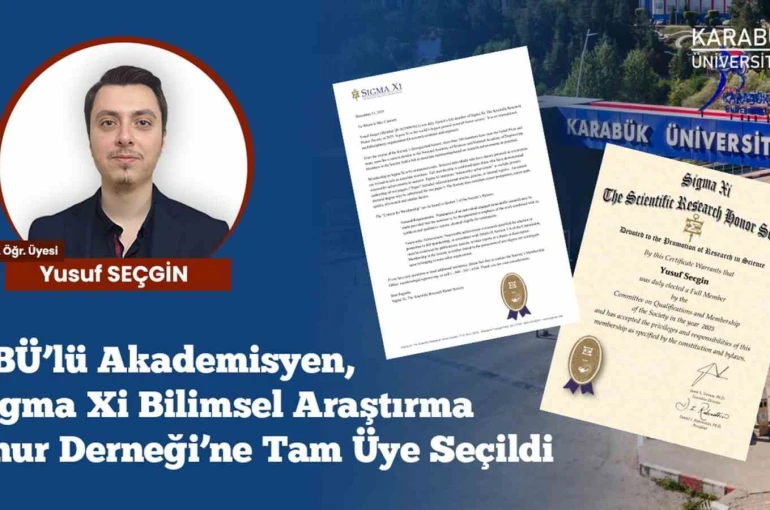 KBÜ’lü akademisyen Sigma Xi’ye kabul edildi 