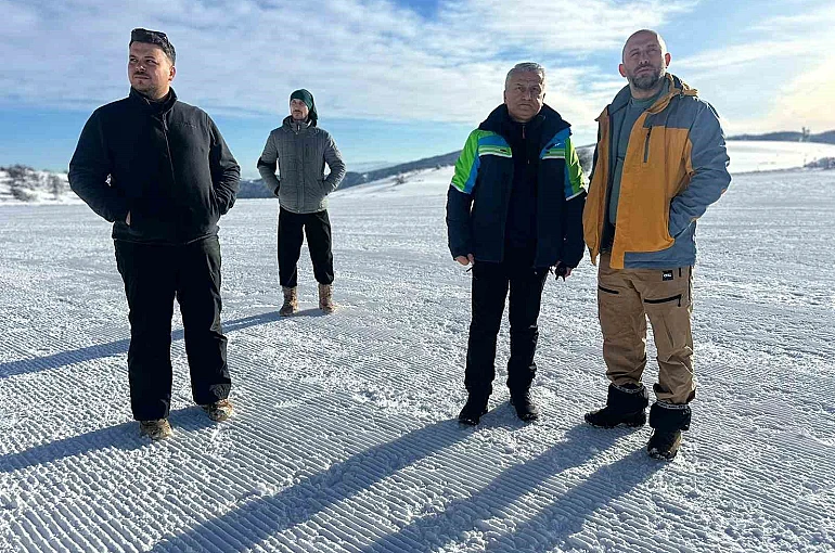 Keltepe kayak festivali öncesi hazırlıklar yerinde incelendi