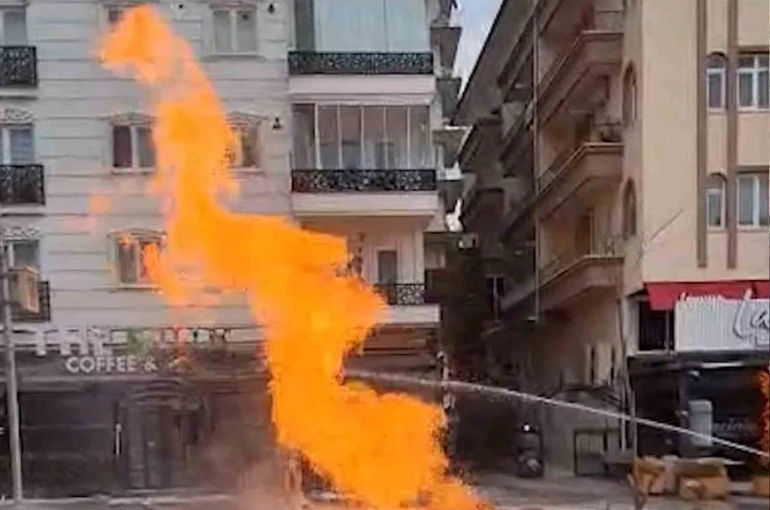 Kırıkkale’de doğal gaz boru hattı patladı, alevler metrelerce yükseldi 