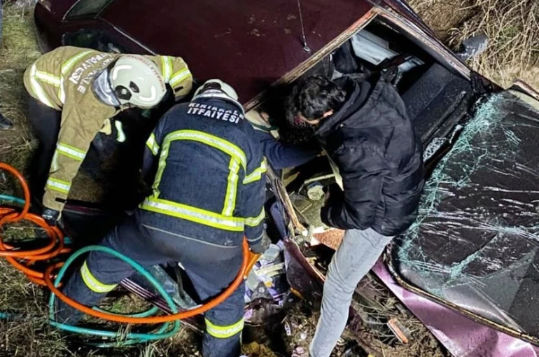 Kırıkkale’de otomobil şarampole devrildi: 4 yaralı 