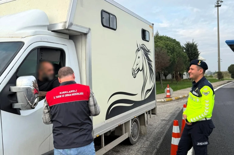 Kırklareli’nde canlı hayvan ve hayvansal ürünlerin nakillerine denetim 