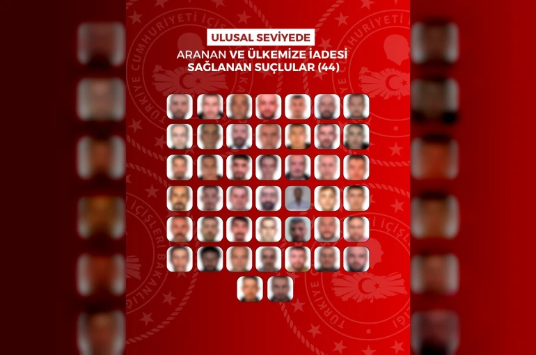 Kırmızı bültenle aranan 16, ulusal seviyede aranan 44 suçlu Türkiye’ye getirildi 
