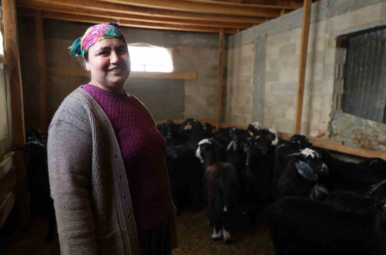 Kırsalda hayvancılıkla uğraşan kadın besicinin zorlu mesaisi