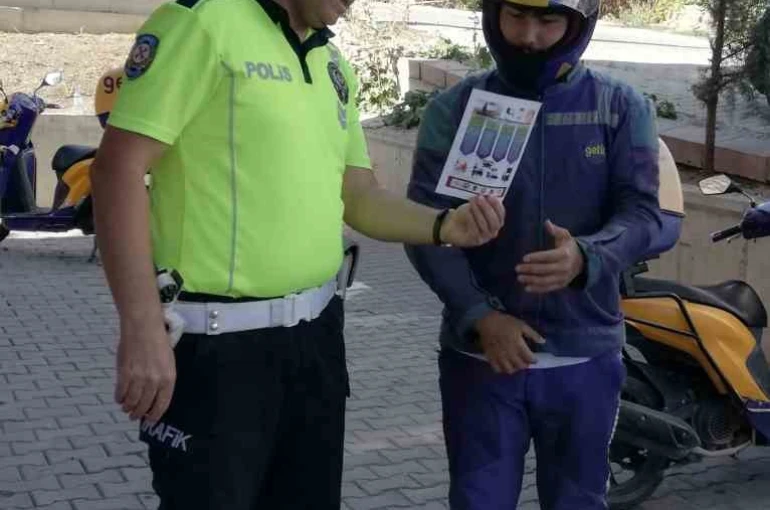 Kırşehir’de motokuryelere bilgilendirme faaliyeti