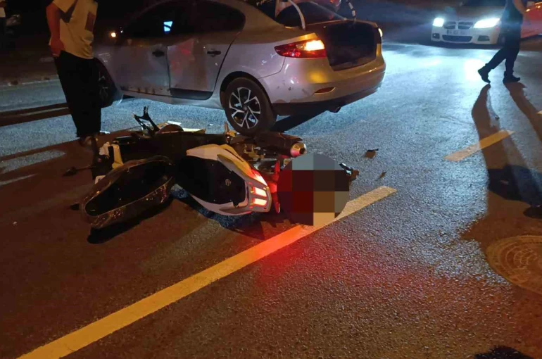 Kırşehir’de ters yöne giren motosiklet otomobile çarptı