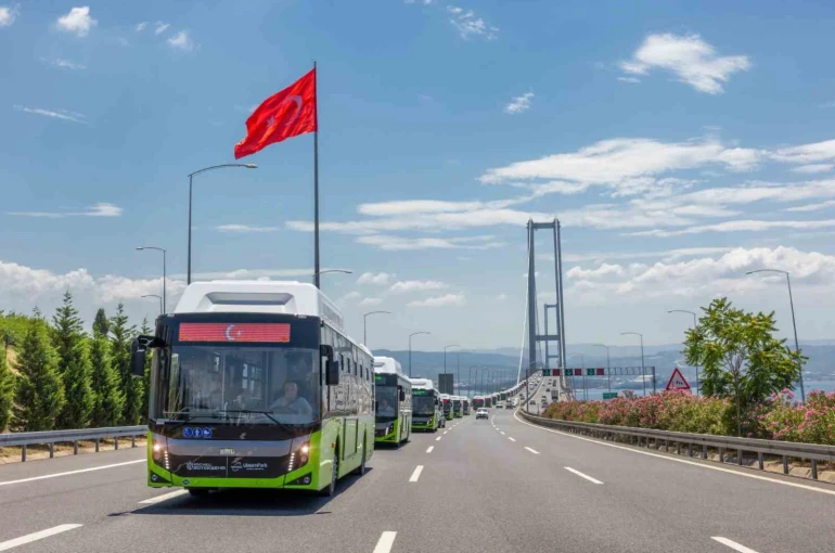 Kocaeli’de toplu ulaşımın yükünü büyük oranda doğalgazlı otobüsler çekiyor 